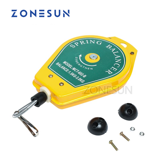 ZONESUN Spring Balancer 1,5kg-3,0kg Chave de fenda ferramenta para pendurar para tampar a máquina