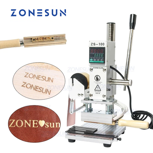 ZONESUN ZS-100 5x10cm Máquina manual de estampagem a quente