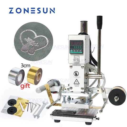 ZONESUN ZS-90A Máquina manual de estampagem a quente de metal