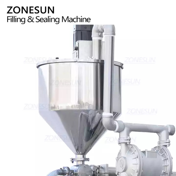 ZONESUN ZS-GFGT620 Máquina de sellado de llenado de bolsas de bolsita de pasta completamente automática con bomba de alimentación 