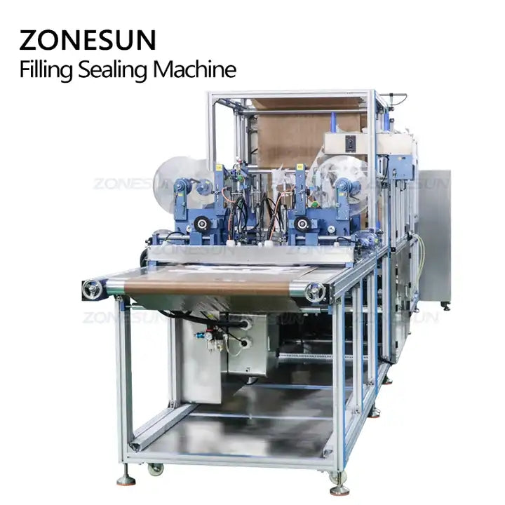 ZONESUN ZS-FHMS1GF Máquina de llenado y sellado de mascarillas para manos y pies de alta velocidad completamente automática 