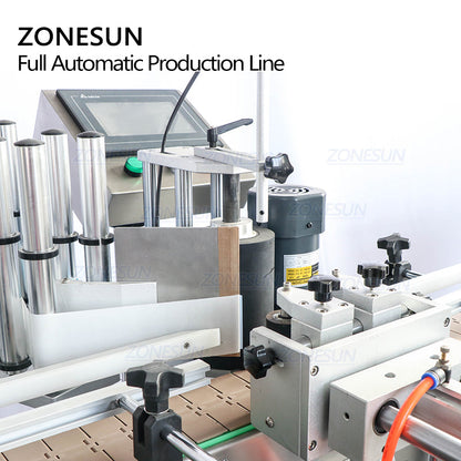 Máquina de llenado, tapado y etiquetado de líquidos de pistón de 6 cabezas personalizadas ZONESUN