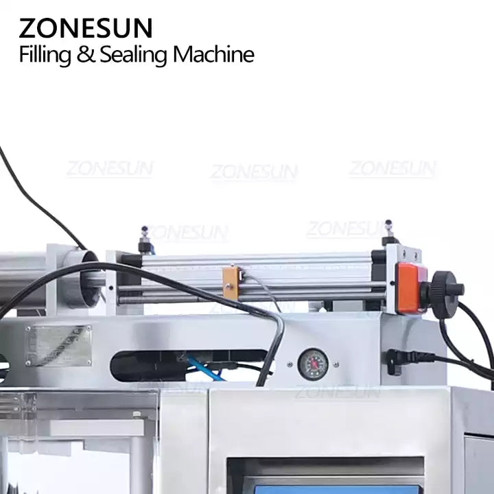 ZONESUN ZS-GFGT620 Máquina de sellado de llenado de bolsas de bolsita de pasta completamente automática con bomba de alimentación 