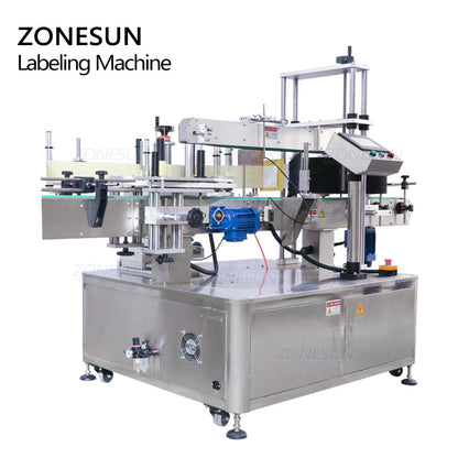 ZONESUN ZS-TB600T Máquina automática de etiquetado cuadrado de tres lados de tipo vertical 
