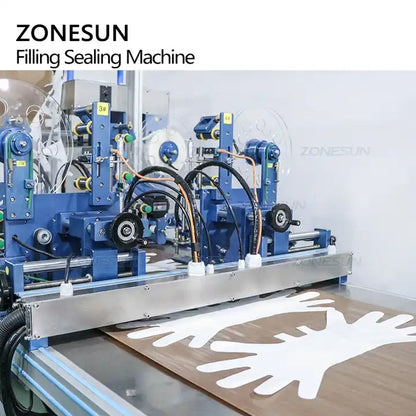 ZONESUN ZS-FHMS1GF Máquina de enchimento de máscara para pés e mãos totalmente automática de alta urina 