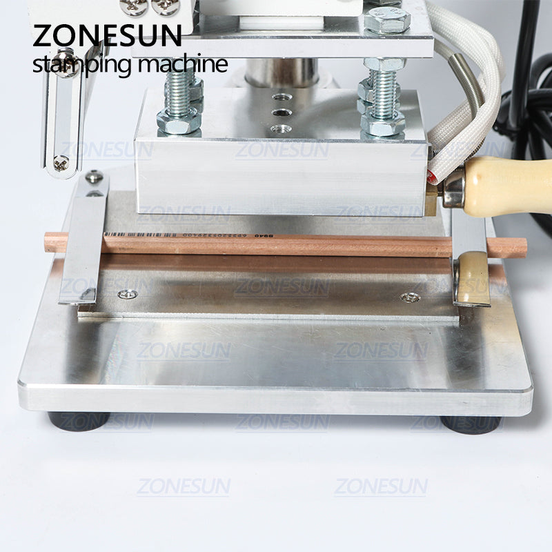 ZONESUN ZS-100A 5x10cm Logotipo personalizado Máquina de estampado en caliente