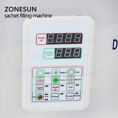 ZONESUN 2-200G Máquina automática de llenado y envasado de polvo