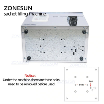 ZONESUN 2-200G Máquina automática de llenado y envasado de polvo