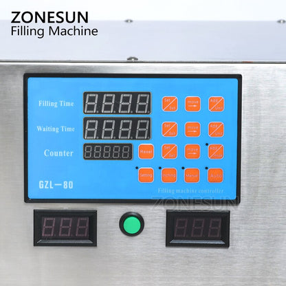 Máquina de enchimento de líquidos com bomba peristáltica ZONESUN 2 bicos