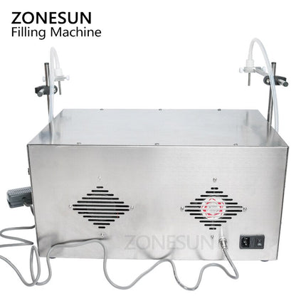 Máquina de enchimento de líquidos com bomba peristáltica ZONESUN 2 bicos