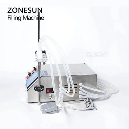 ZONESUN 4 Nozzles Diaphragm Pump Liquid Filling Machine