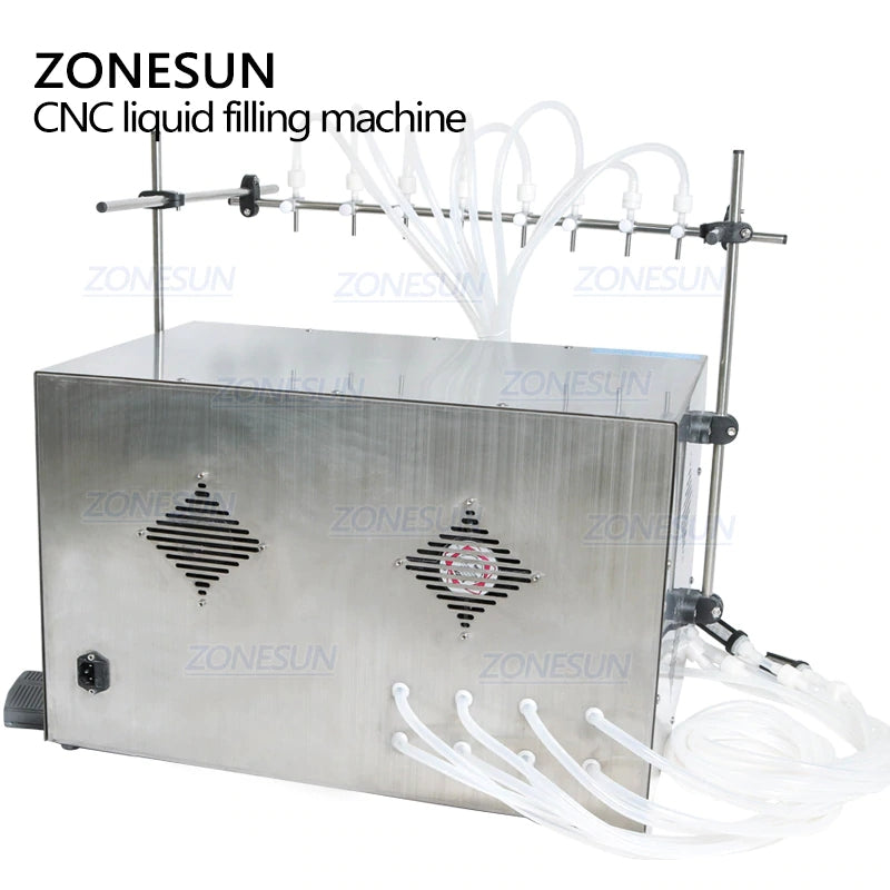 ZONESUN Control digital 8 Boquillas Bomba de diafragma Máquina de llenado de líquidos 