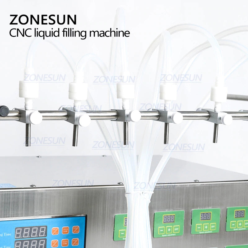 ZONESUN Control digital 8 Boquillas Bomba de diafragma Máquina de llenado de líquidos 