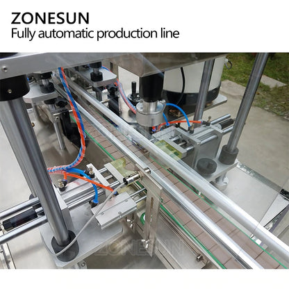 Máquina etiquetadora de botellas redondas con tapa y llenado de líquidos de 6 boquillas eléctricas de tipo Vertical ZONESUN