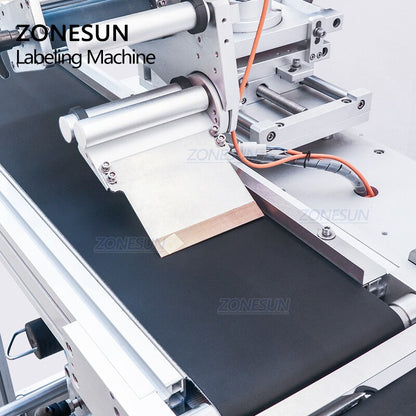 ZONESUN Automatic Double Sides Top & Bottom Flat Surface Labeling Machine