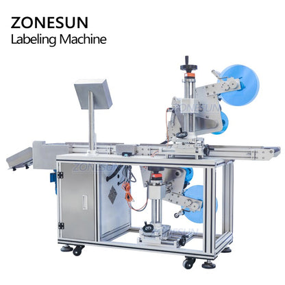 ZONESUN Automatic Double Sides Top & Bottom Flat Surface Labeling Machine