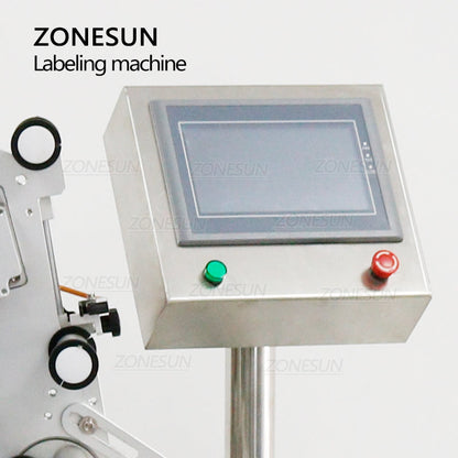 Máquina automática de etiquetagem de superfícies planas ZONESUN com codificador de data