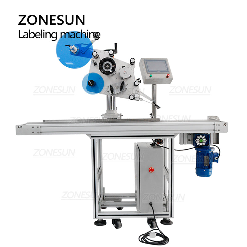 ZONESUN Automatic Flat Surface Labeling Machine With Date Coder