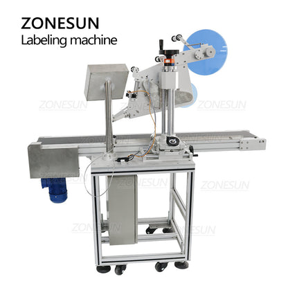 ZONESUN Automatic Flat Surface Labeling Machine With Date Coder