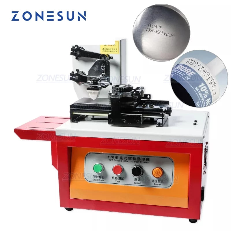 ZONESUN Y70 máquina de impressão de almofada de tinta automática