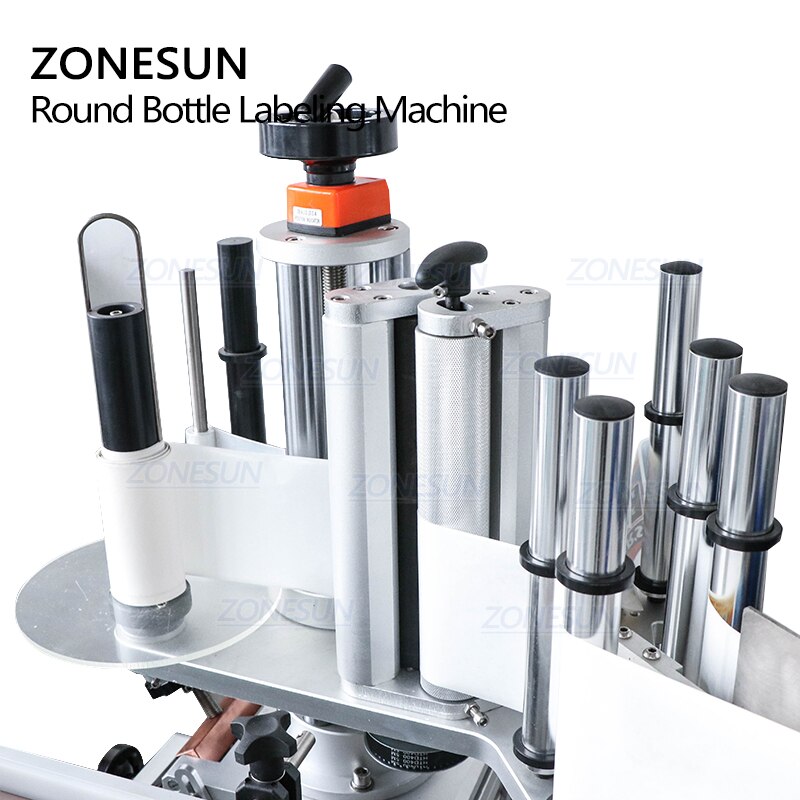 Etiquetadora automática de botellas redondas ZONESUN ZS-TB200 con codificador de fecha