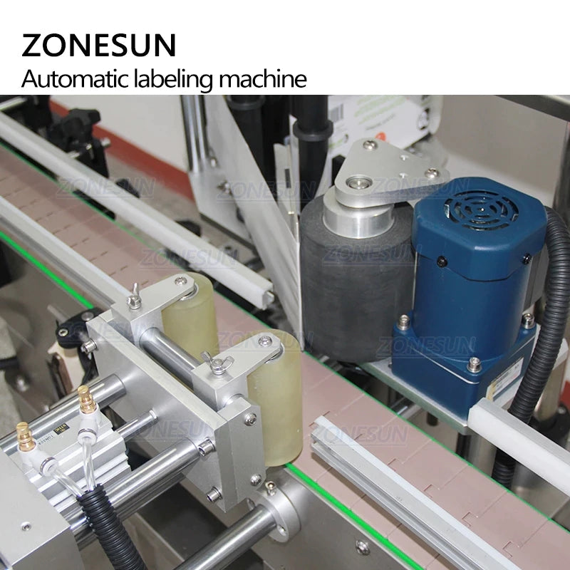 Etiquetadora automática de botellas redondas ZONESUN con control PLC