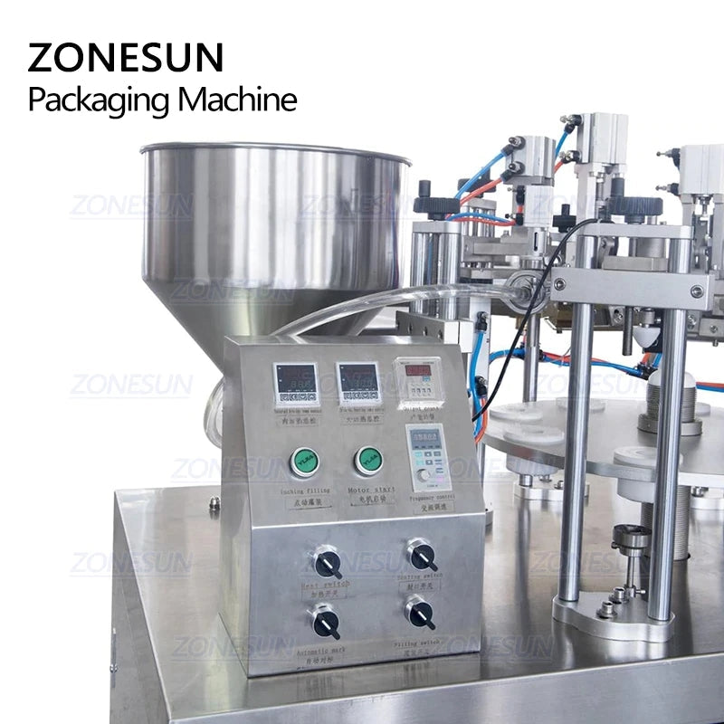 ZONESUN ZS-GZNF10 10 furos máquina de enchimento de tubo de pasta ultrassônica