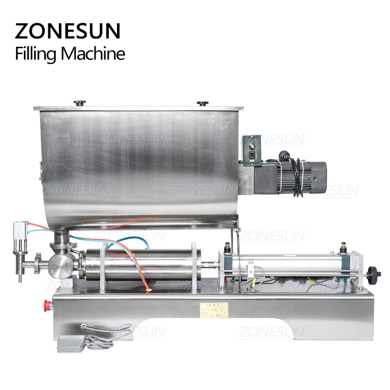Máquina de llenado de pasta neumática ZONESUN con mezclador 