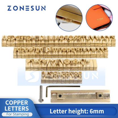 Molde de letras de cobre ZONESUN 