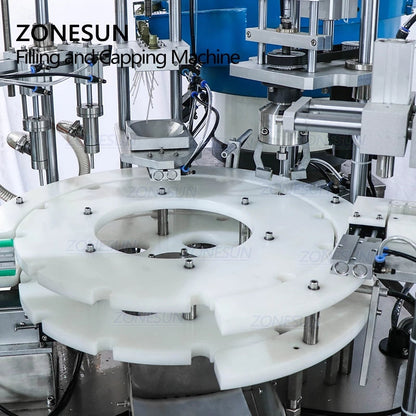 ZONESUN ZS-AFC2 Automatic Paste Filling And Capping Machine With Cap Feeder