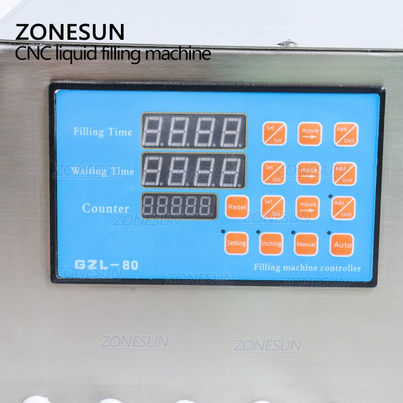 ZONESUN elétrica 10 bicos bomba de diafragma máquina de enchimento de líquido