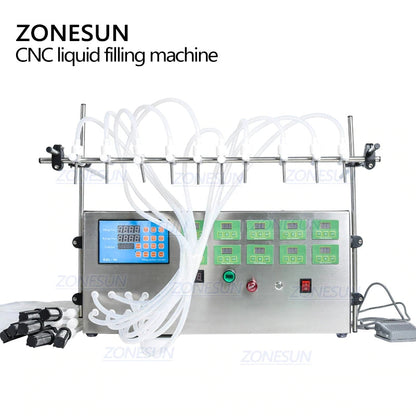 ZONESUN Electric 10 Nozzles Diaphragm Pump Liquid Filling Machine