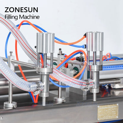 ZONESUN 2 bicos totalmente pneumático máquina de enchimento de líquidos