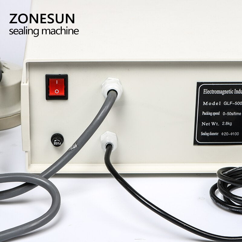 ZONESUN GLF-500 20-100mm Máquina de selagem por indução eletromagnética