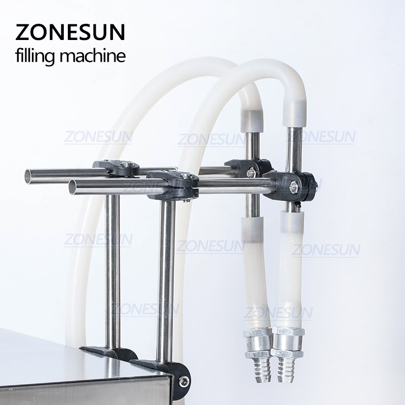 ZONESUN GZ-D1 Semi Automatic 2 Nozzles Diaphragm Pump Liquid Filling Machine