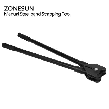 ZONESUN HM-98 Herramienta manual de flejado de tiras de acero inoxidable para trabajo pesado 