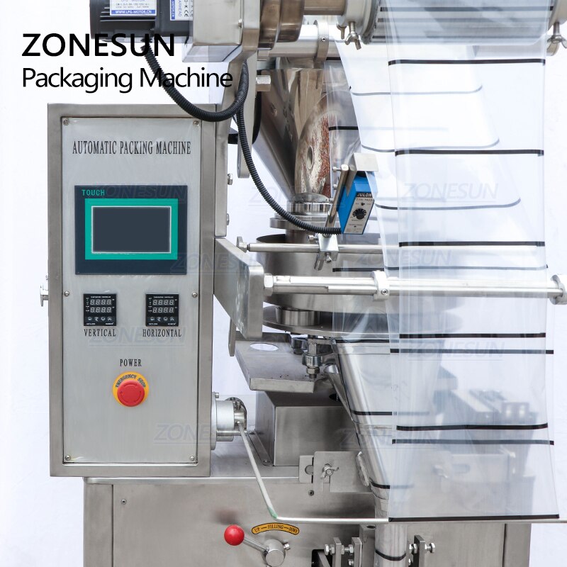 Máquina automática de llenado y sellado de polvo ZONESUN ZS-K100 con impresora de fecha