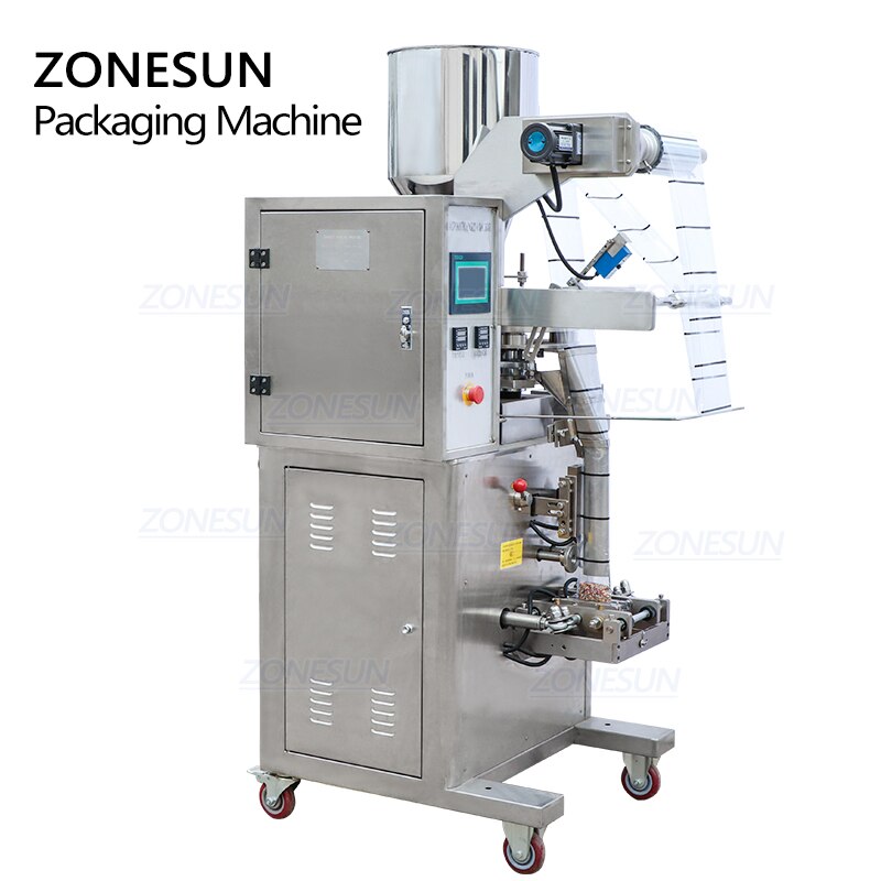 Máquina automática de llenado y sellado de polvo ZONESUN ZS-K100 con impresora de fecha