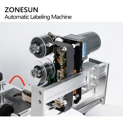 Etiquetadora plana neumática semiautomática ZONESUN LT-60D con codificador de fecha