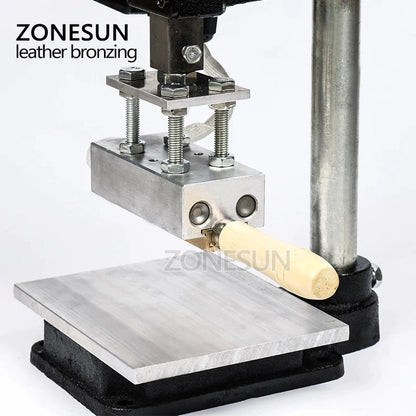 Máquina de vincar e estampar em relevo ZONESUN manual personalizada com folha a quente 