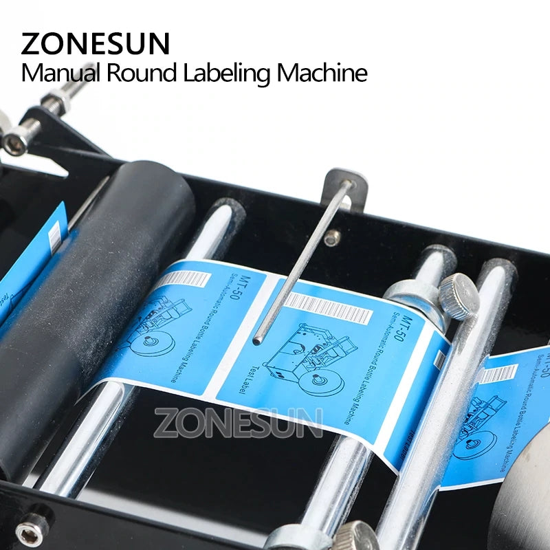 ZONESUN ZS-50 Máquina manual de rotulagem para garrafas redondas