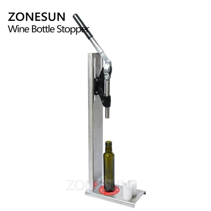 ZONESUN 20-24mm Máquina taponadora de corcho de vino de acero inoxidable manual