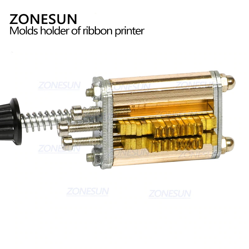 ZONESUN Soporte de molde de impresora de cinta DY8 HP241 Dispositivo de codificación Cabezal de calor