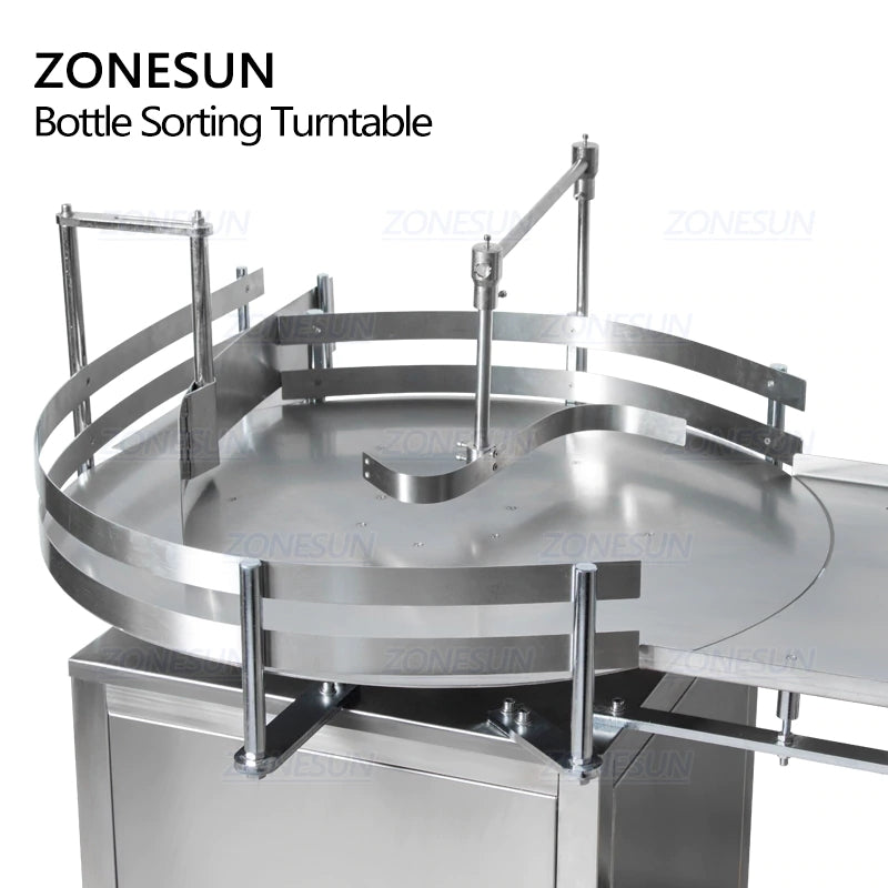 ZONESUN Small Automatic 4 Nozzles Liquid Filling Capping Machine With Bottle Unscrambler