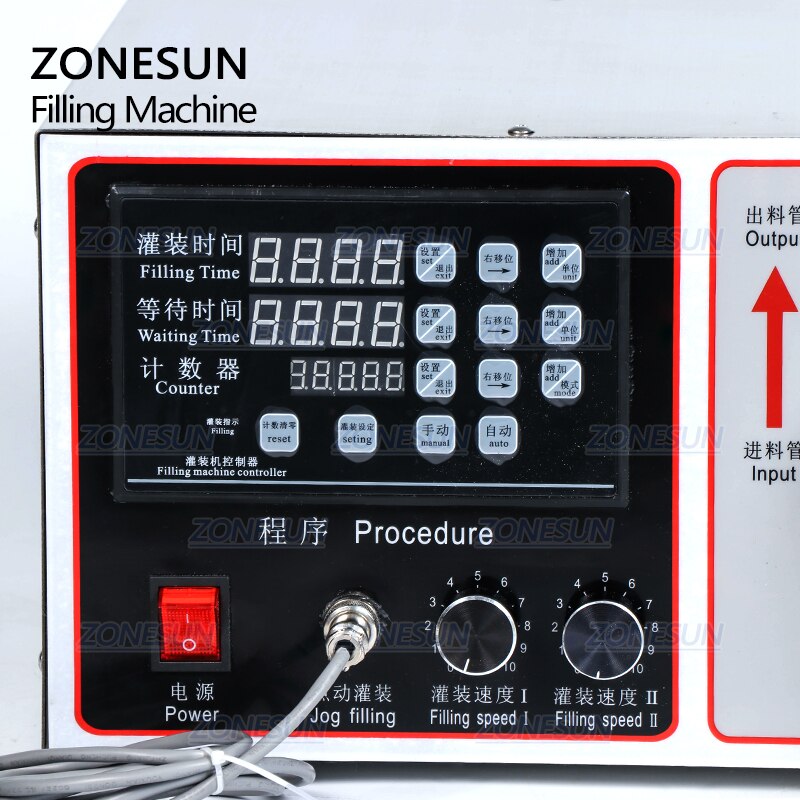 ZONESUN GFK-17B High Flow Rate 2 Nozzles Diaphragm Pump Liquid Filling Machine