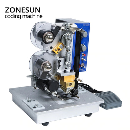 ZONESUN HP-241B Máquina de impresión de código de cinta de estampado en caliente eléctrica semiautomática