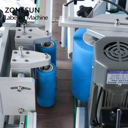 ZONESUN ZS-TB500 Posicionador e etiquetador de garrafa redonda de lado duplo com codificador de data