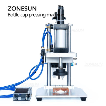 ZONESUN ZS-XG70ZC Máquina tapadora semiautomática neumática de mesa de 70 mm