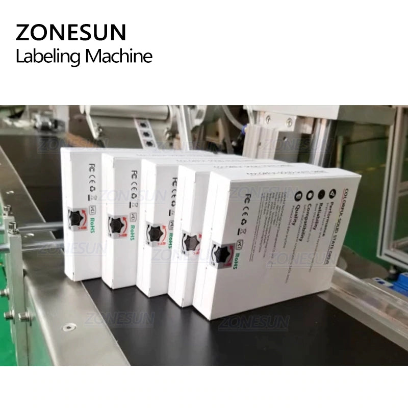 ZONESUN XL-T833 Automatic Box Corner Flat Surface Labeling Machine With Date Coder