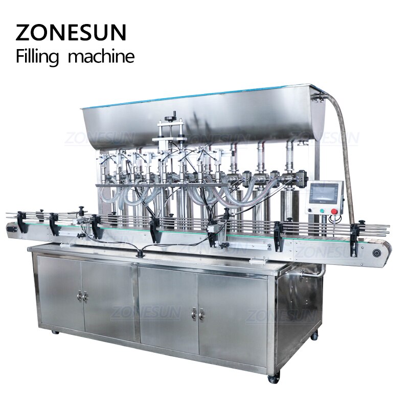 Llenadora automática de pasta ZONESUN de 8 boquillas